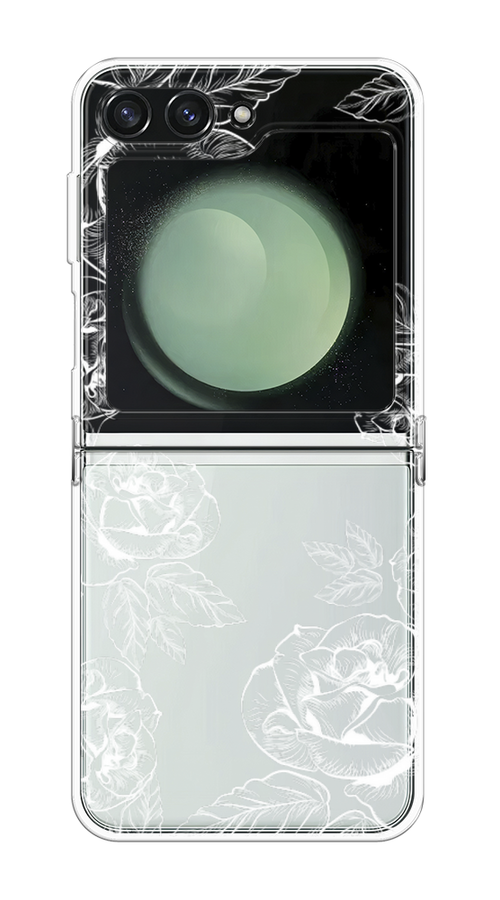 

Чехол на Samsung Galaxy Z Flip 6 "Розы графика", Черный;серый, 2109750-1