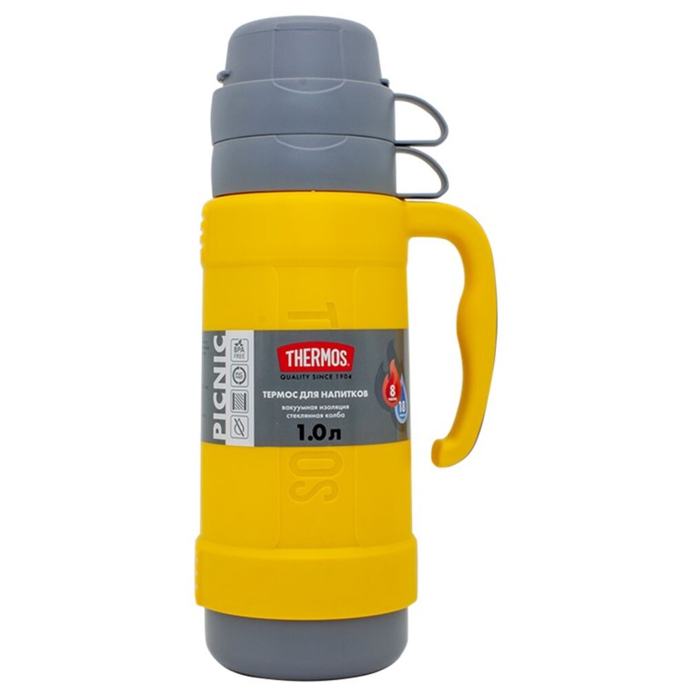 

Термос Thermos со стеклянной колбой Picnic 40 Series желтый 1 л, 5010576674012