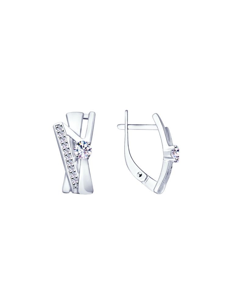 

Серьги из серебра с фианитом SOKOLOV 94023413, 94023413_k
