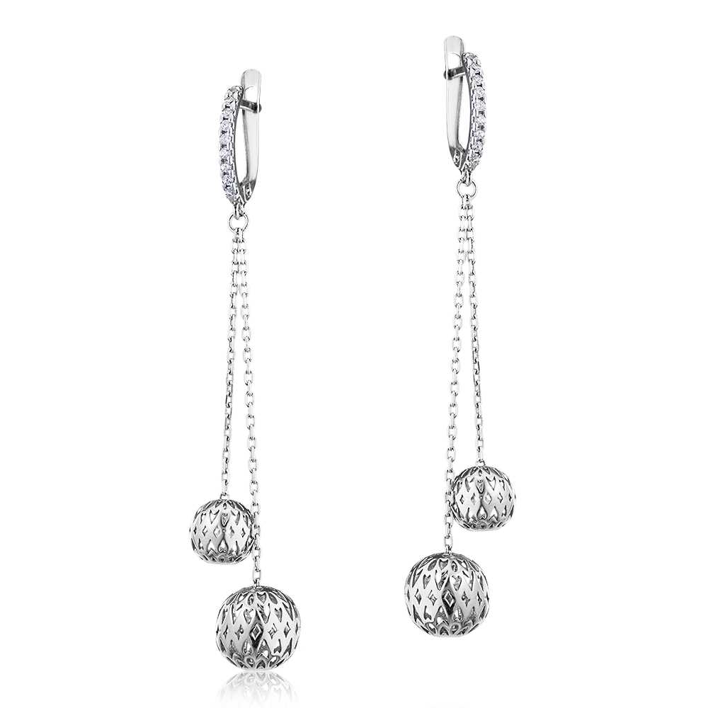 

Серьги из серебра без вставки ЮВЕЛИР КАРАТ 2128837/9
