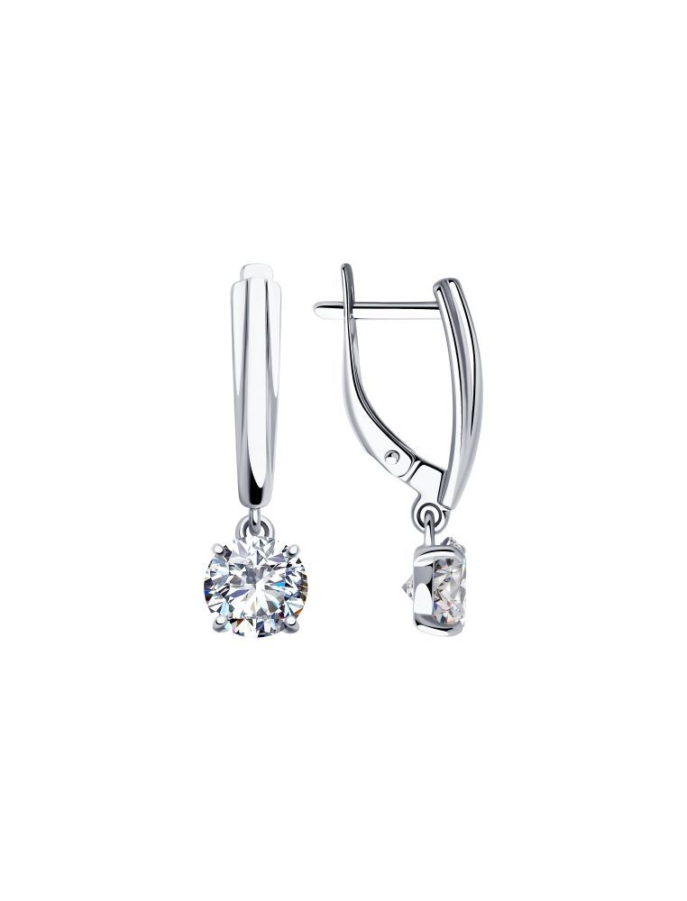 

Серьги из серебра с фианитом SOKOLOV 94023292, 94023292_k