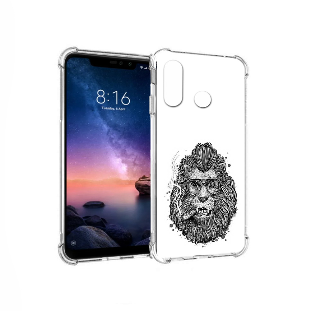 

Чехол MyPads Tocco для Xiaomi Redmi Note 6 курящий лев (PT118671.310.432), Прозрачный, Tocco