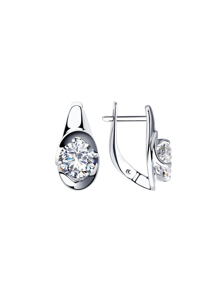

Серьги из серебра с фианитом SOKOLOV 94023289, 94023289_k