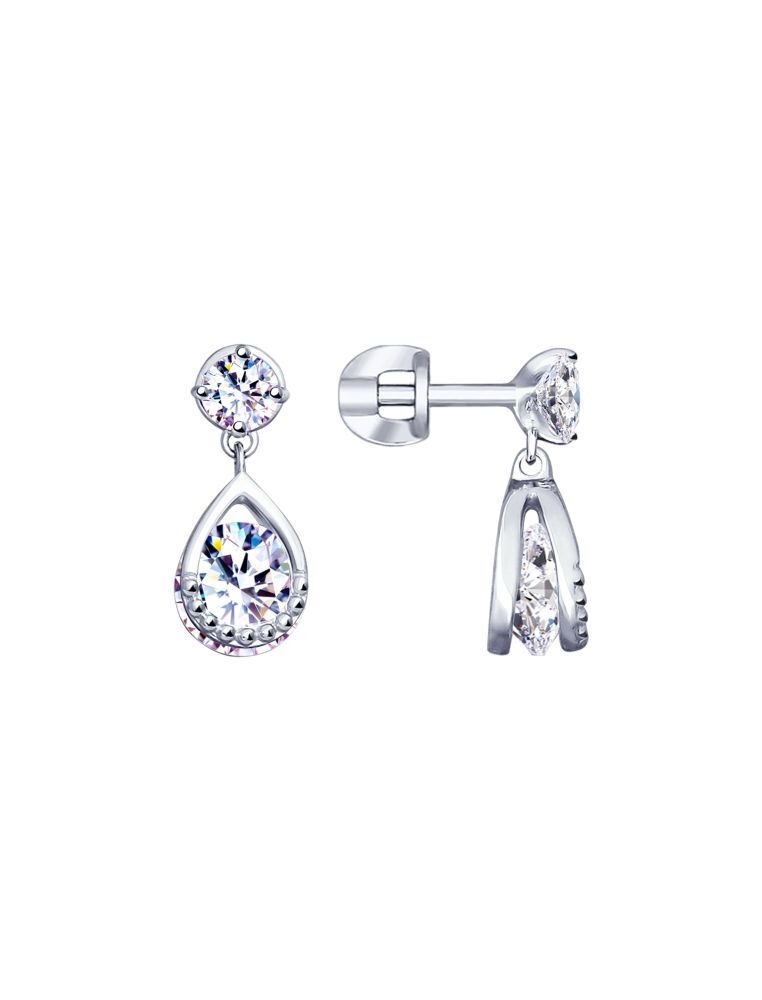 

Серьги из серебра с фианитом SOKOLOV 94023189, 94023189_k