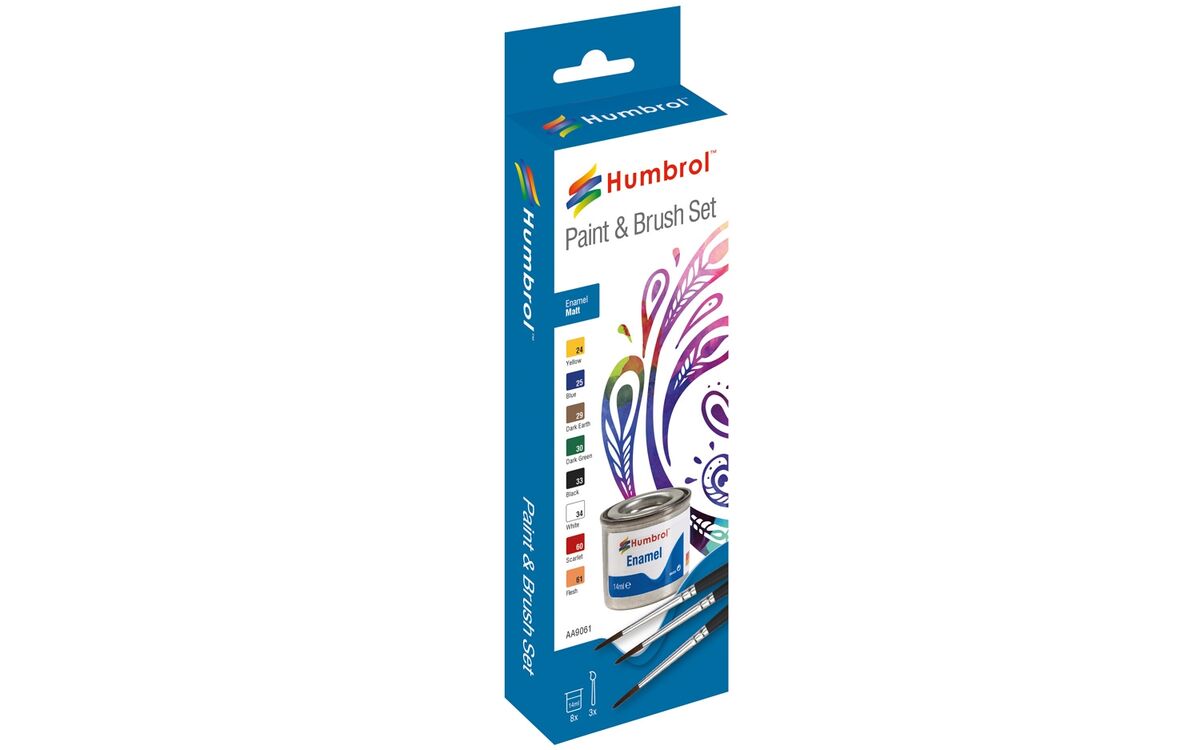 

AA9061 Набор матовых эмалевых красок с кистями Enamel Paint and Brush Matt Set