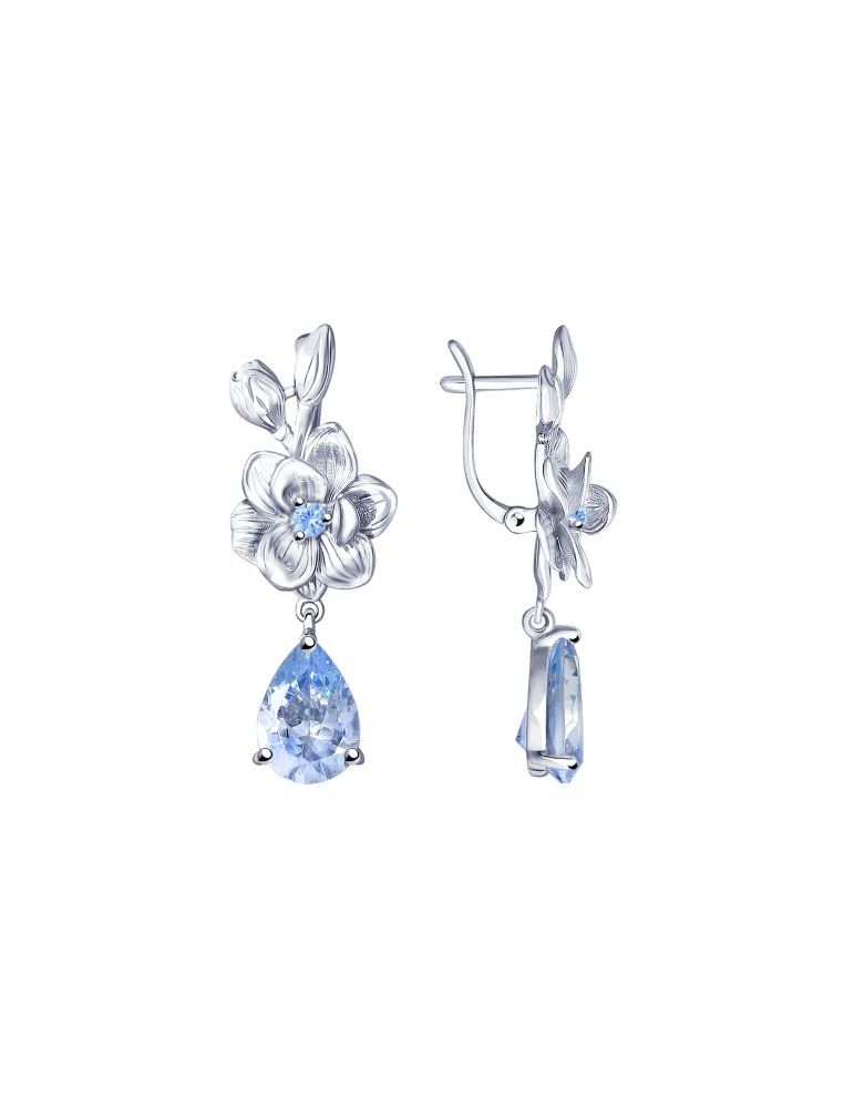 

Серьги из серебра с фианитом SOKOLOV 94023154, 94023154_k