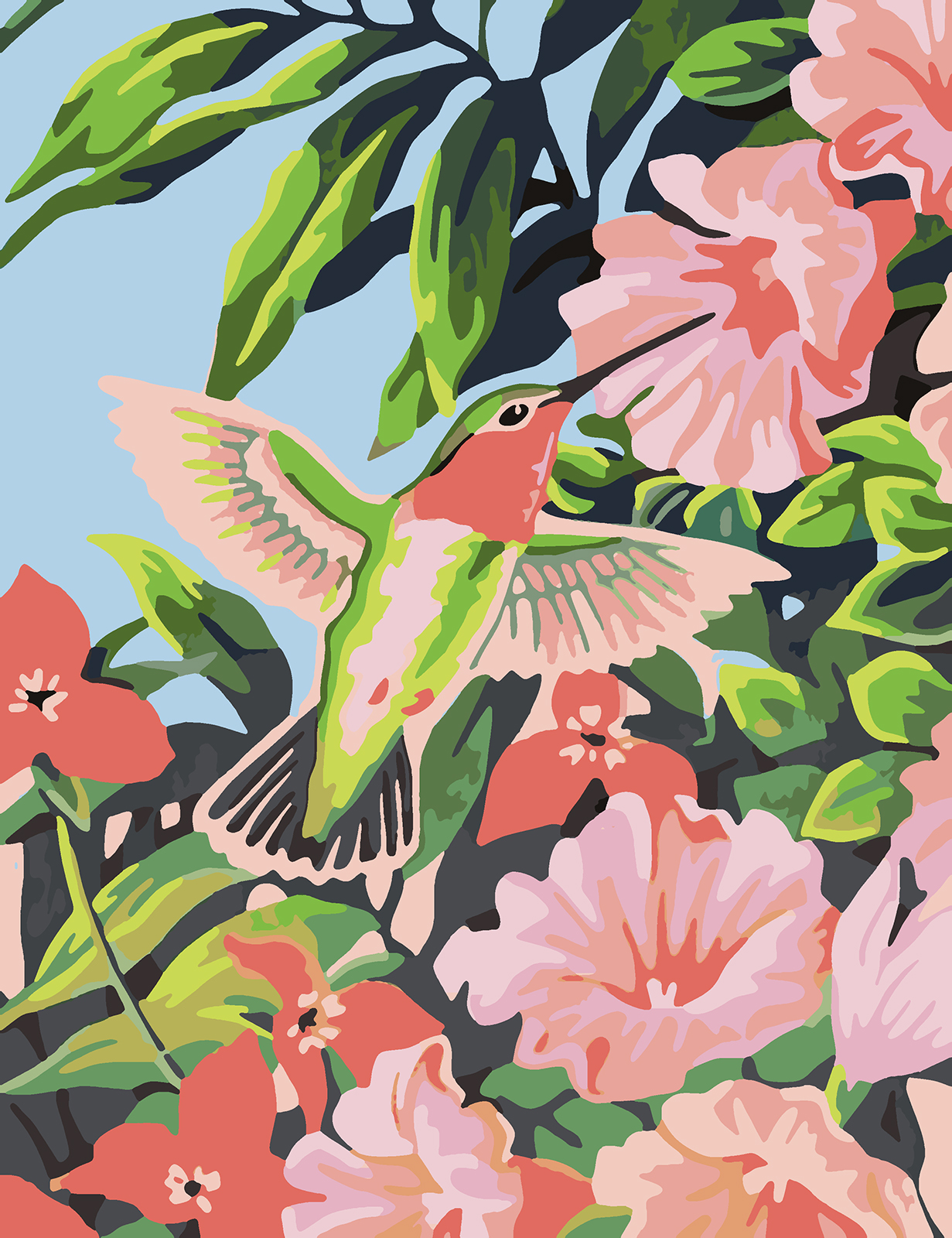 

Картина по номерам Красиво Красим Колибри на цветке, 50 х 60 см, Колибри на цветке