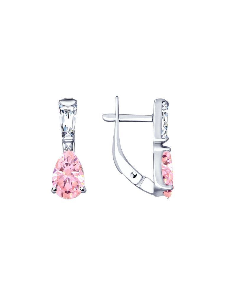 

Серьги из серебра с фианитом SOKOLOV 94023088, 94023088_k