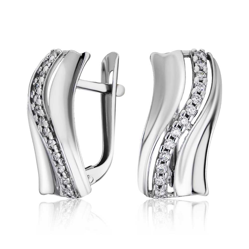 

Серьги из серебра с фианитом ЮВЕЛИР КАРАТ 2128752/9
