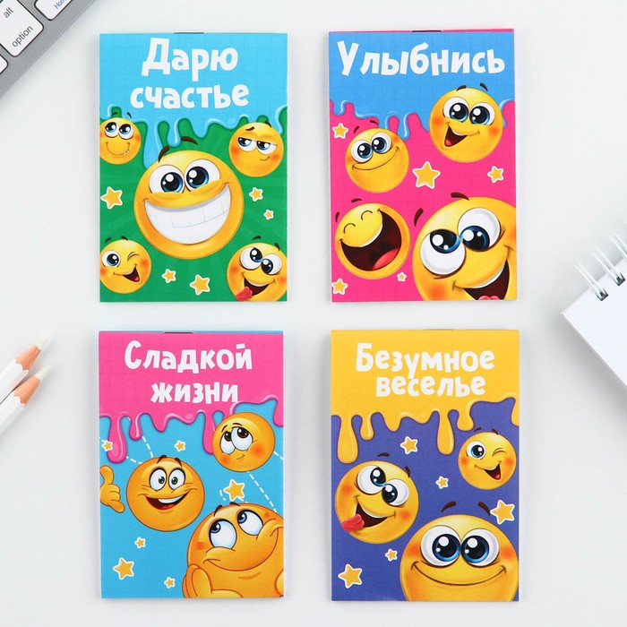 

микс Блокнотов А7 16 листов «Смайл» 32 шт.
