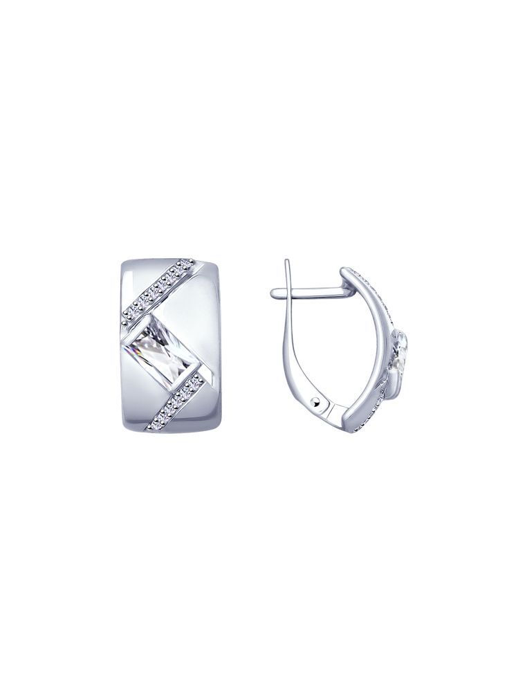 

Серьги из серебра с фианитом SOKOLOV 94022937, 94022937_k