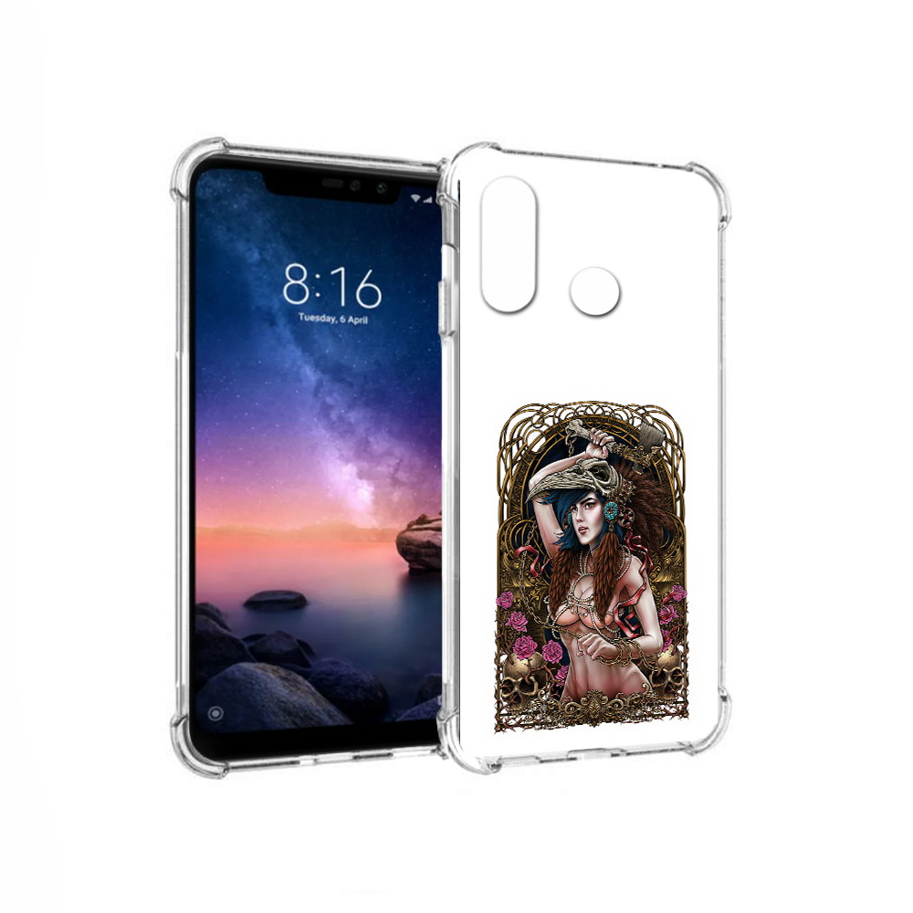 

Чехол MyPads Tocco для Xiaomi Redmi Note 6 красивая девушка рисунок (PT118671.310.407), Прозрачный, Tocco