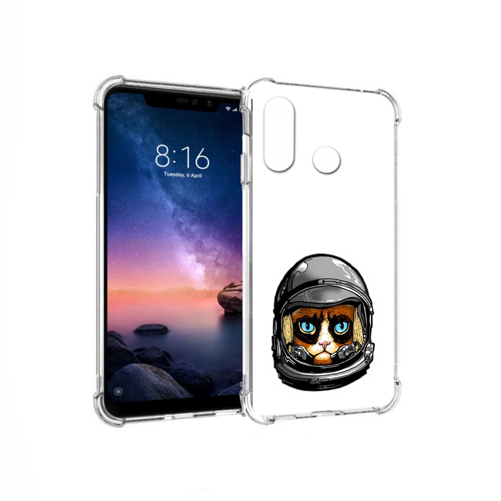

Чехол MyPads Tocco для Xiaomi Redmi Note 6 кот космонавт (PT118671.310.400), Прозрачный, Tocco