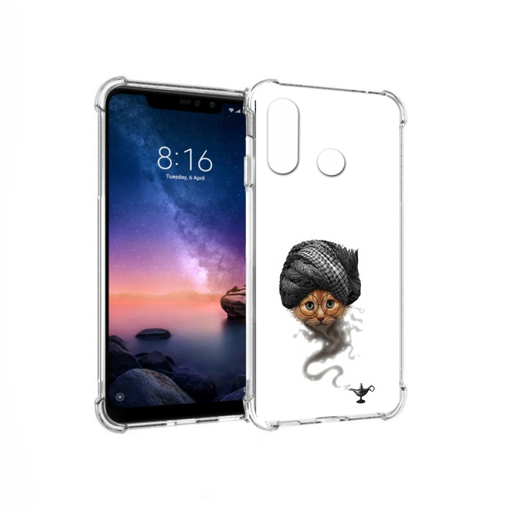 

Чехол MyPads Tocco для Xiaomi Redmi Note 6 кот джин (PT118671.310.398), Прозрачный, Tocco