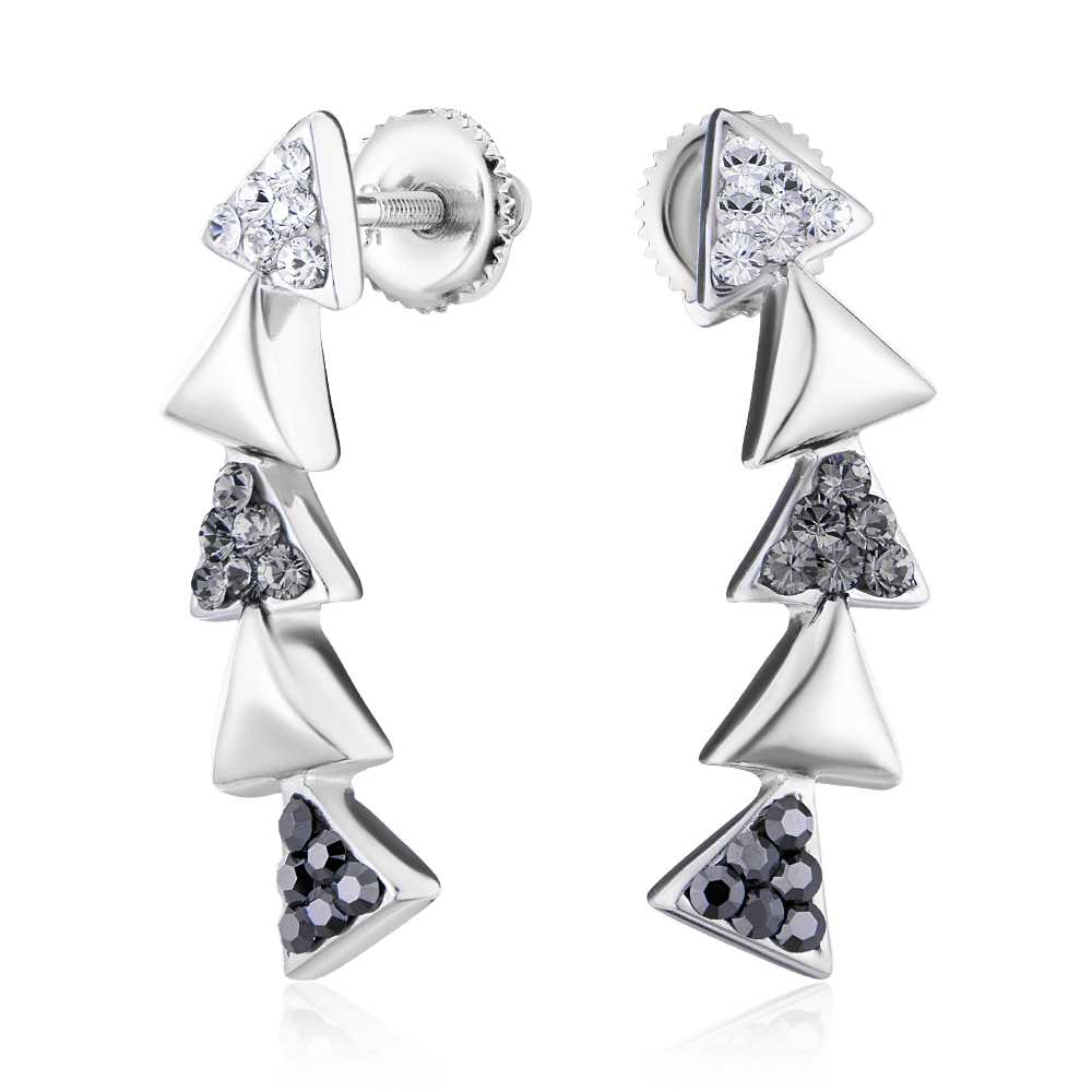 

Серьги из серебра с swarovski ЮВЕЛИР КАРАТ 1168C01038