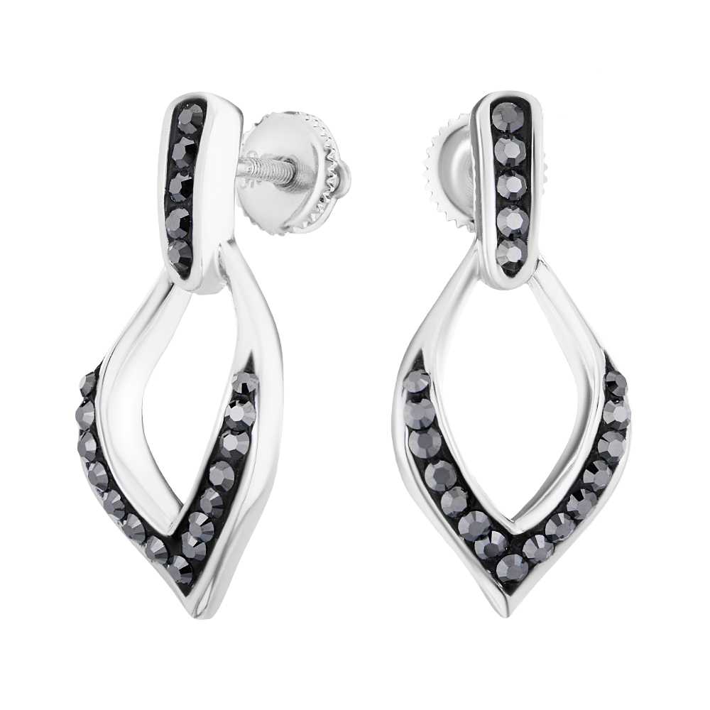 

Серьги из серебра с swarovski ЮВЕЛИР КАРАТ 0979C0287