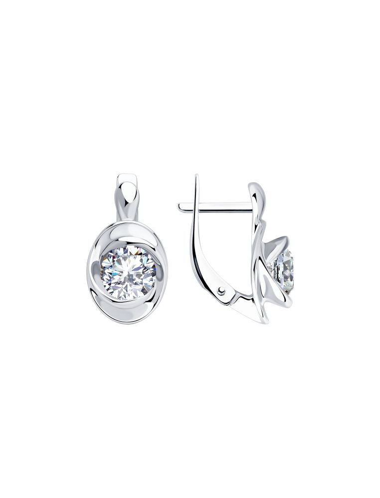 

Серьги из серебра с фианитом SOKOLOV 94023435, 94023435_k