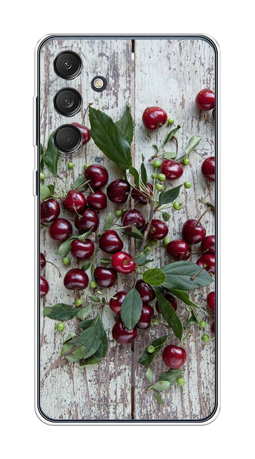 

Чехол на Samsung Galaxy M55 "Вишня", Бордовый;зеленый;серый, 2109650-1
