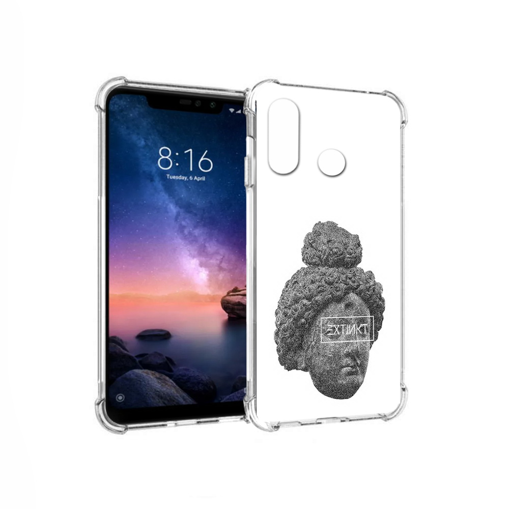 

Чехол MyPads Tocco для Xiaomi Redmi Note 6 каменное лицо девушки (PT118671.310.383), Прозрачный, Tocco