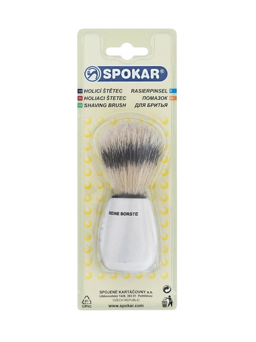 

Помазок для бритья SPOKAR 8304/156/P натуральная щетина кабана имитация барсук белый