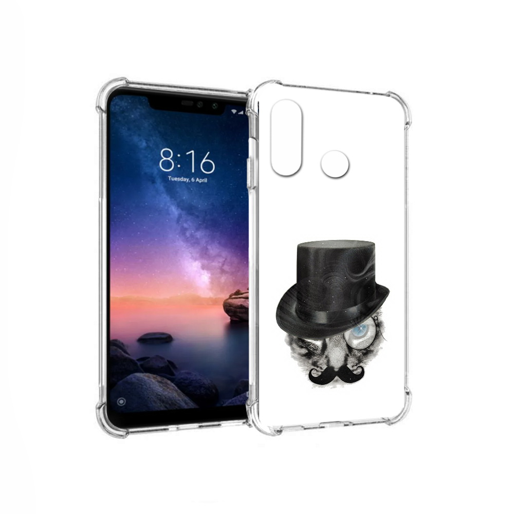 

Чехол MyPads Tocco для Xiaomi Redmi Note 6 интелегентный кот (PT118671.310.378), Прозрачный, Tocco