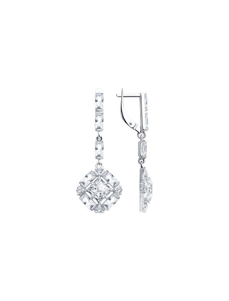 

Серьги из серебра с фианитом SOKOLOV 94023296, 94023296_k