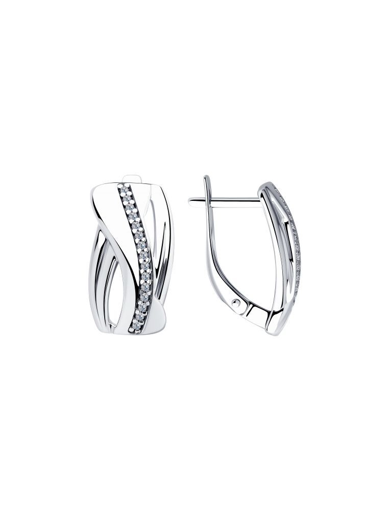 

Серьги из серебра с фианитом SOKOLOV 94023284, 94023284_k