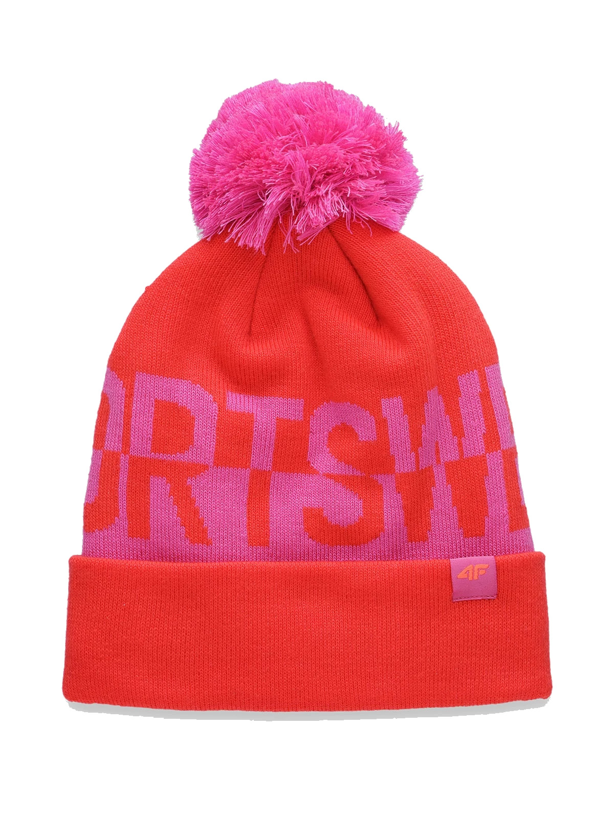 

Шапка бини унисекс 4F UNISEX CAPS красная, р. 52-56
