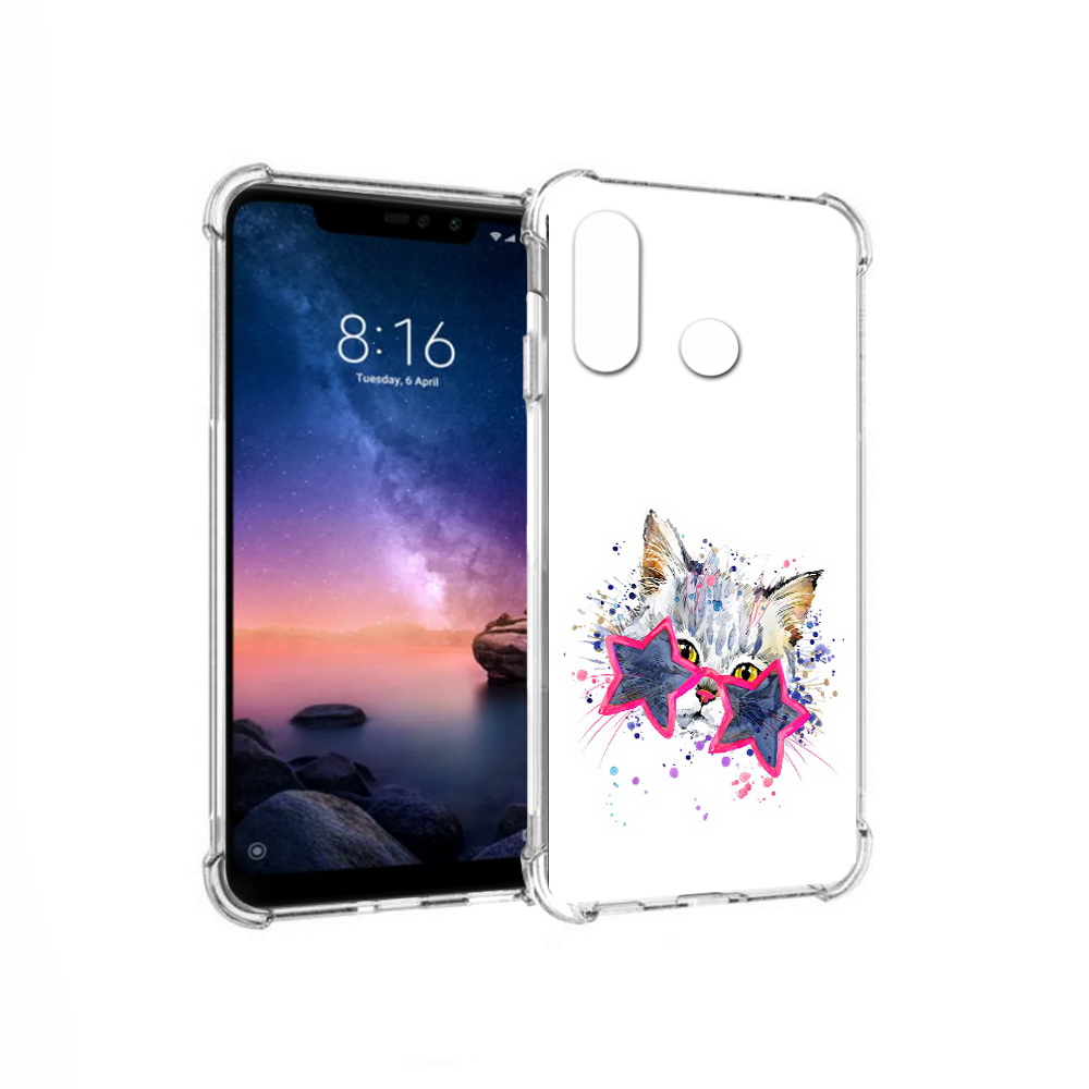 

Чехол MyPads Tocco для Xiaomi Redmi Note 6 звездные очки (PT118671.310.353), Прозрачный, Tocco