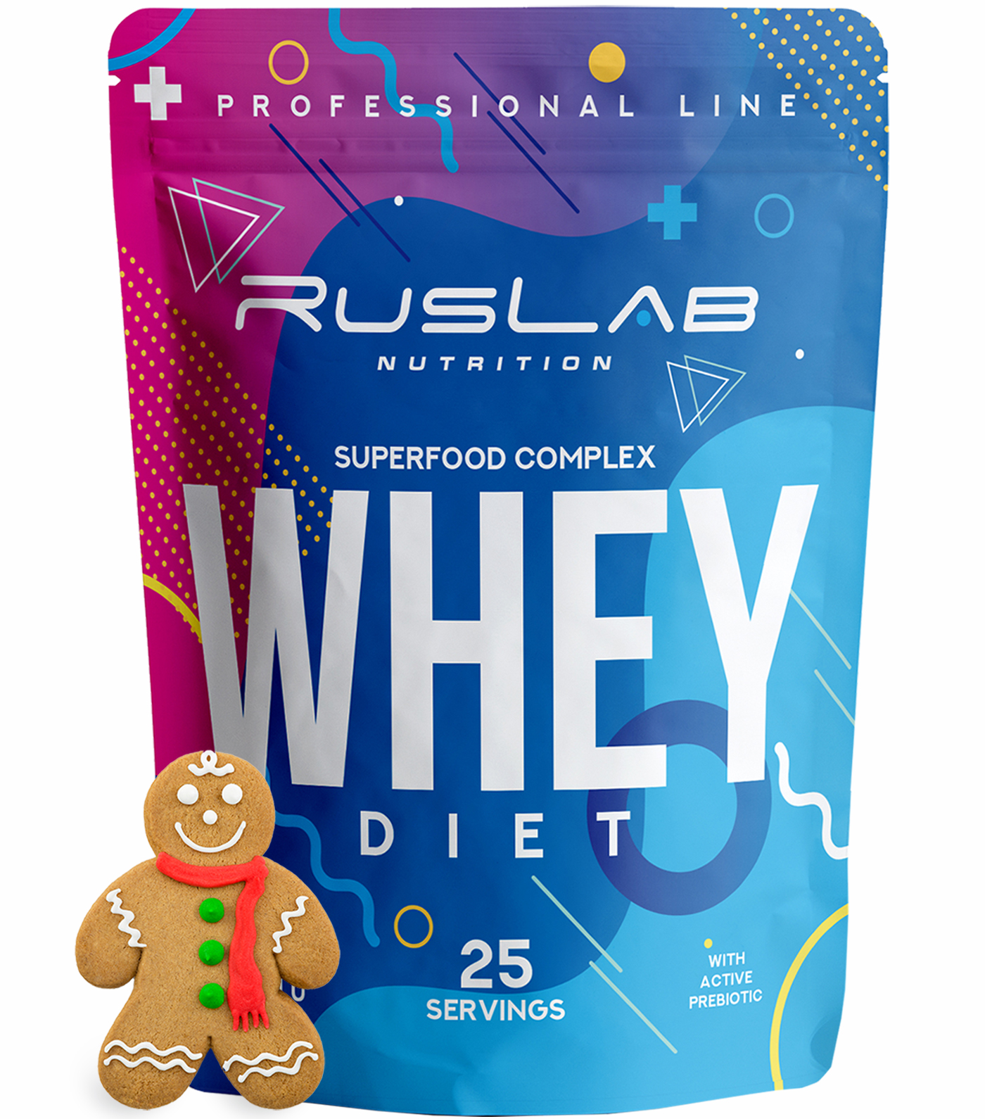 Заменитель пищи RusLabNutrition Whey Diet 800гр вкус имбирный пряник