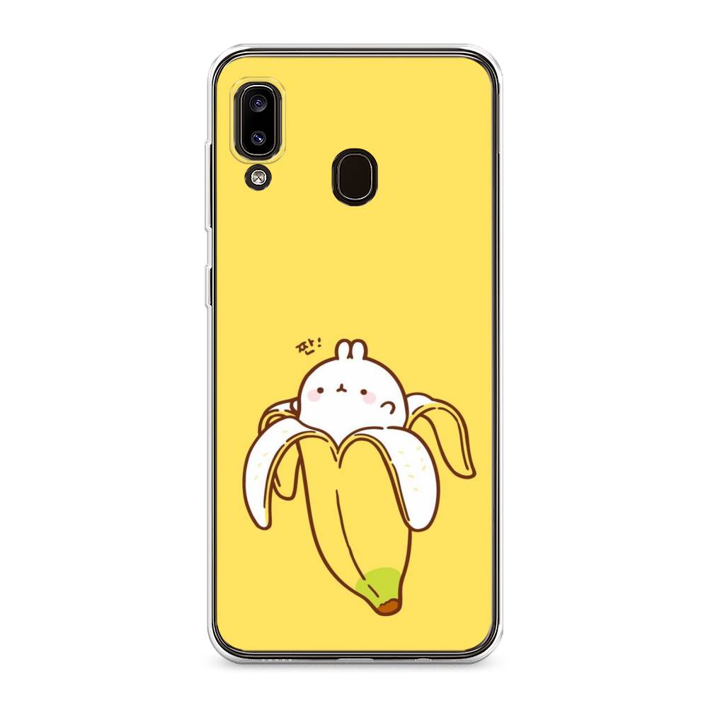 

Чехол Awog на Samsung Galaxy A30 "Зайчик-бананчик", Разноцветный, 27550-2