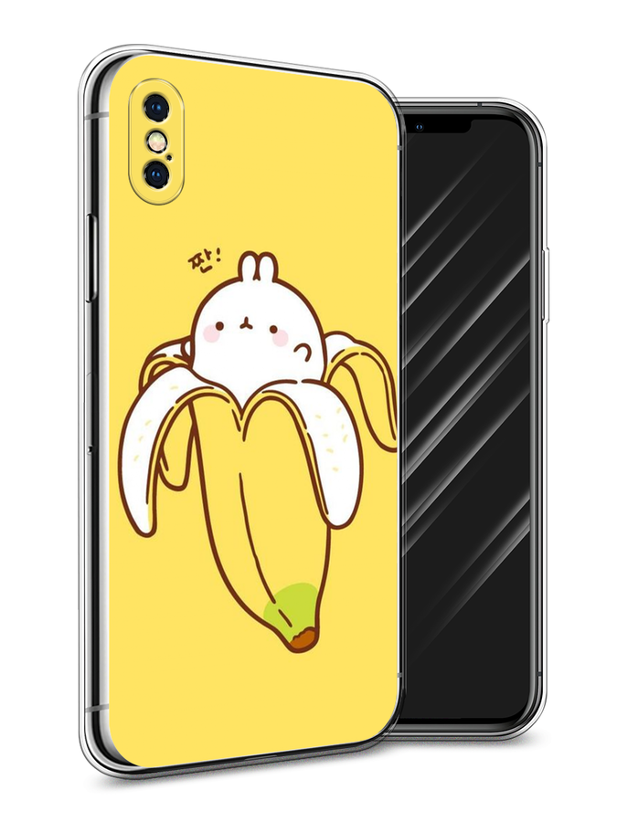 

Чехол Awog на Apple iPhone XS Max (10S Max) / Айфон XS Max (10S Max) "Зайчик-бананчик", Разноцветный, 11950-2
