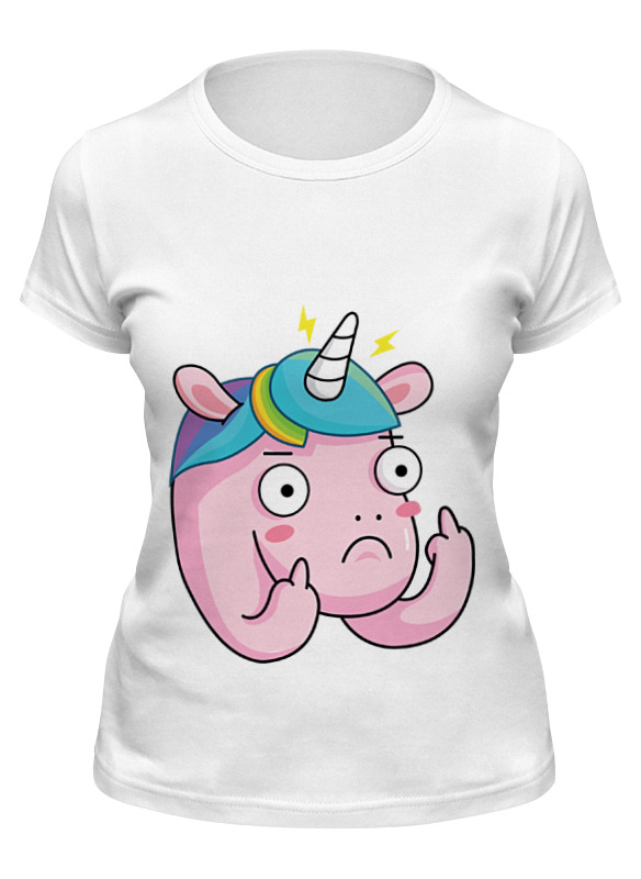 

Футболка женская Printio Unicorn / единорог белая S, Белый, Unicorn / единорог