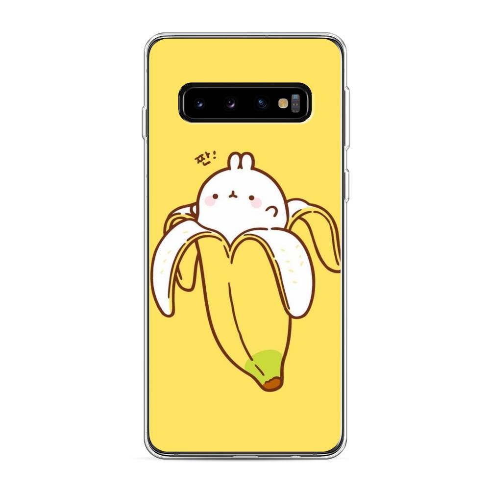 

Чехол Awog на Samsung Galaxy S10 "Зайчик-бананчик", Разноцветный, 27050-2