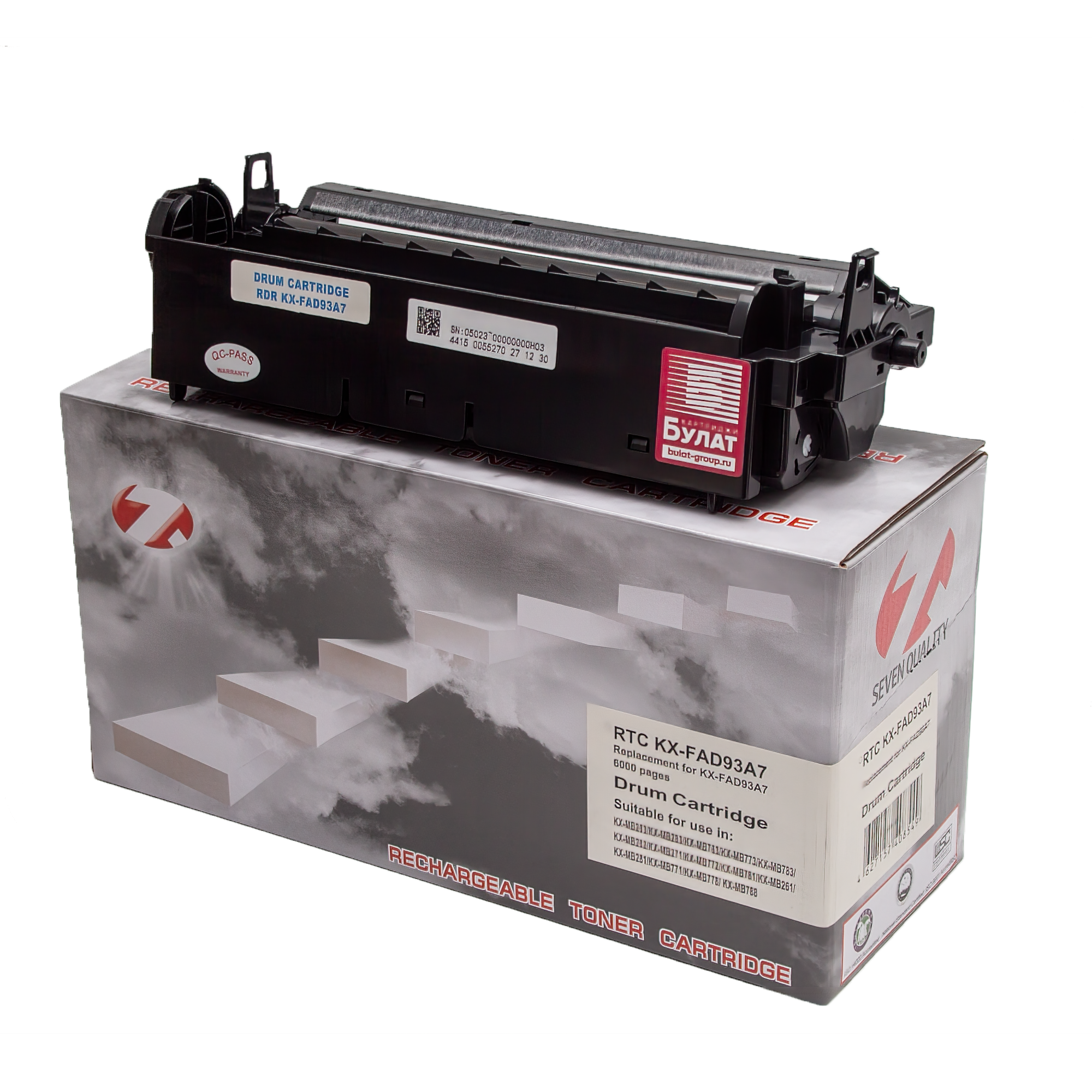 

Драм-картридж 7Q KX-FAD93A7 для Panasonic Black, 6000 стр., Черный, KX-FAD93A7