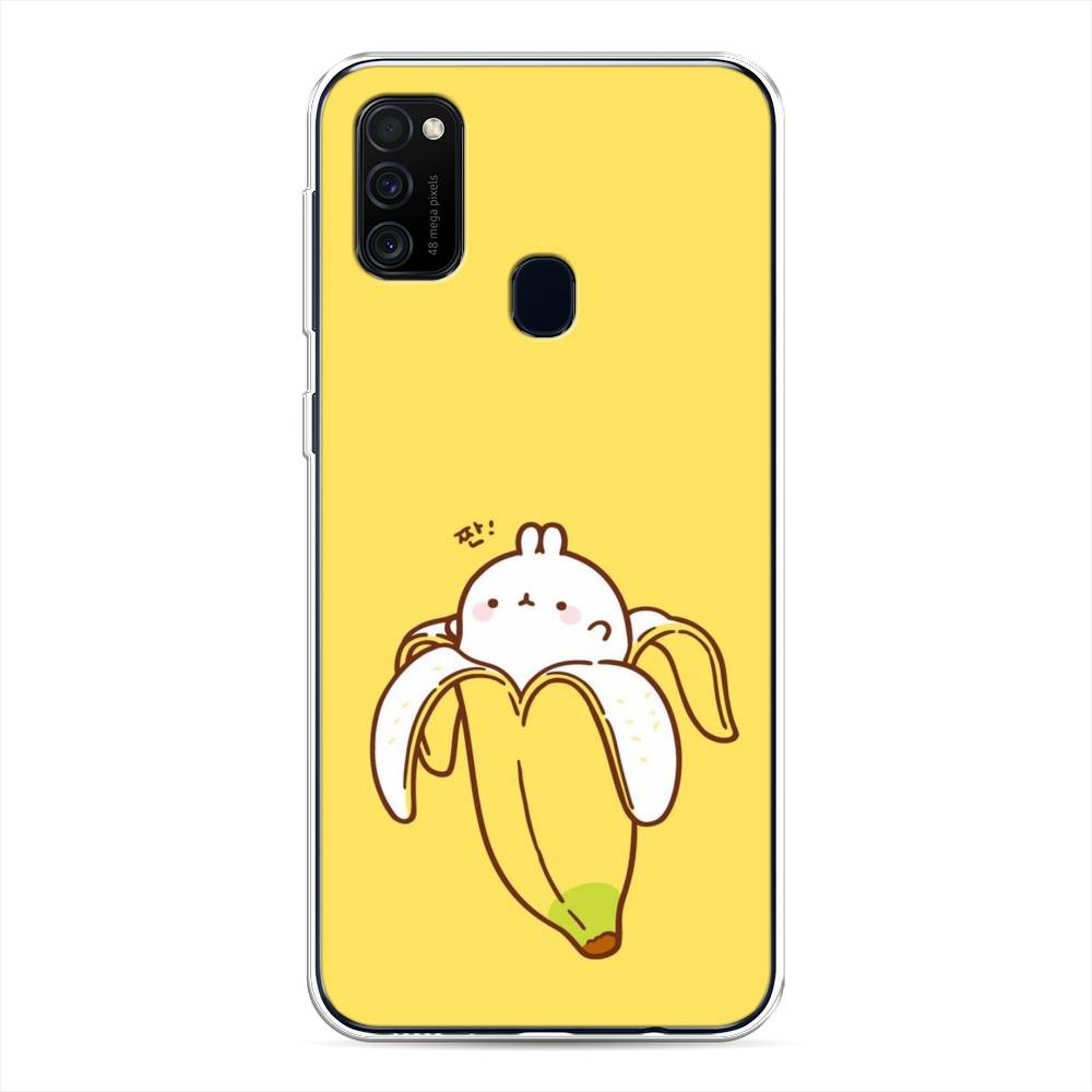 

Чехол Awog на Samsung Galaxy M21 "Зайчик-бананчик", Разноцветный, 29750-2