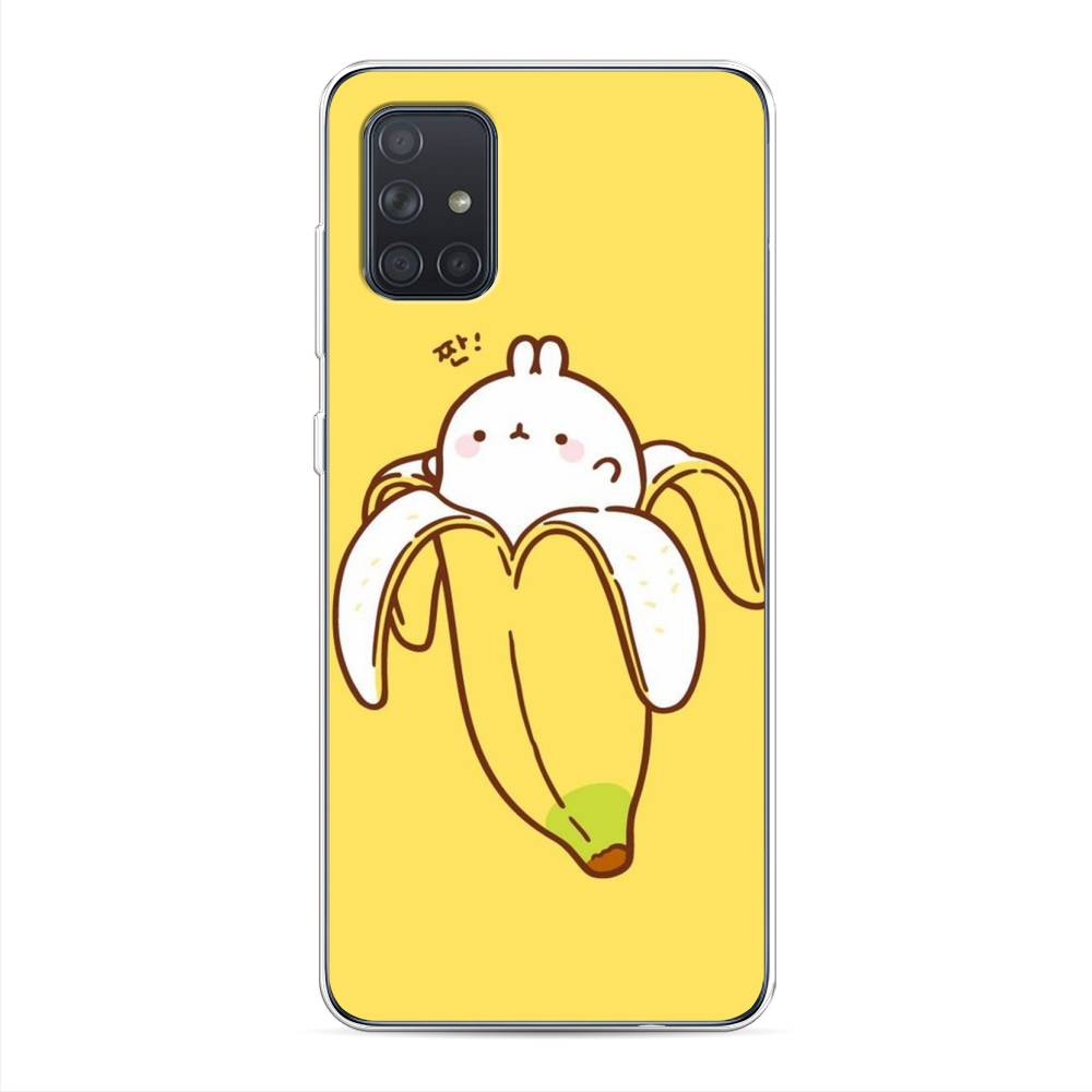 

Чехол Awog на Samsung Galaxy A71 "Зайчик-бананчик", Разноцветный, 29050-2