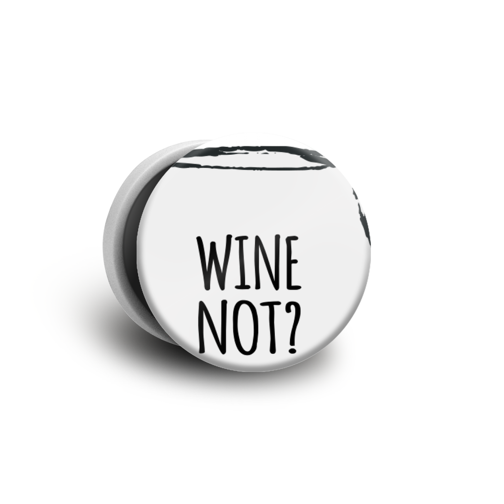 Попсокет белый с рисунком Wine not white 322₽