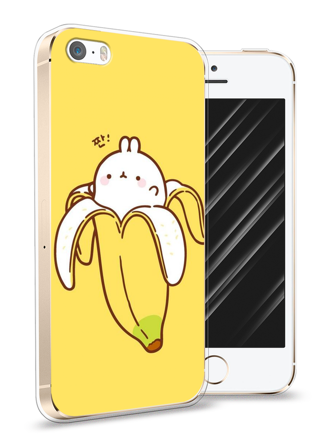 

Чехол Awog на Apple iPhone 5/5S/SE / Айфон 5/5S/SE "Зайчик-бананчик", Разноцветный, 10350-2
