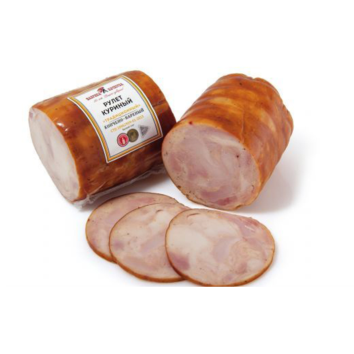 

Рулет куриный копчено-вареный Фабрика Качества Традиционный