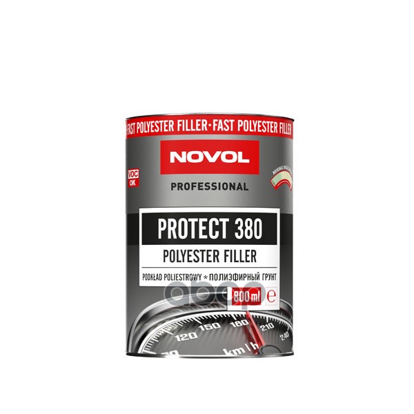

NOVOL Грунт 0.8л PROTECT 380 полиэфирный с oтвердителем CETOX-12 OB 0.08л NOVOL