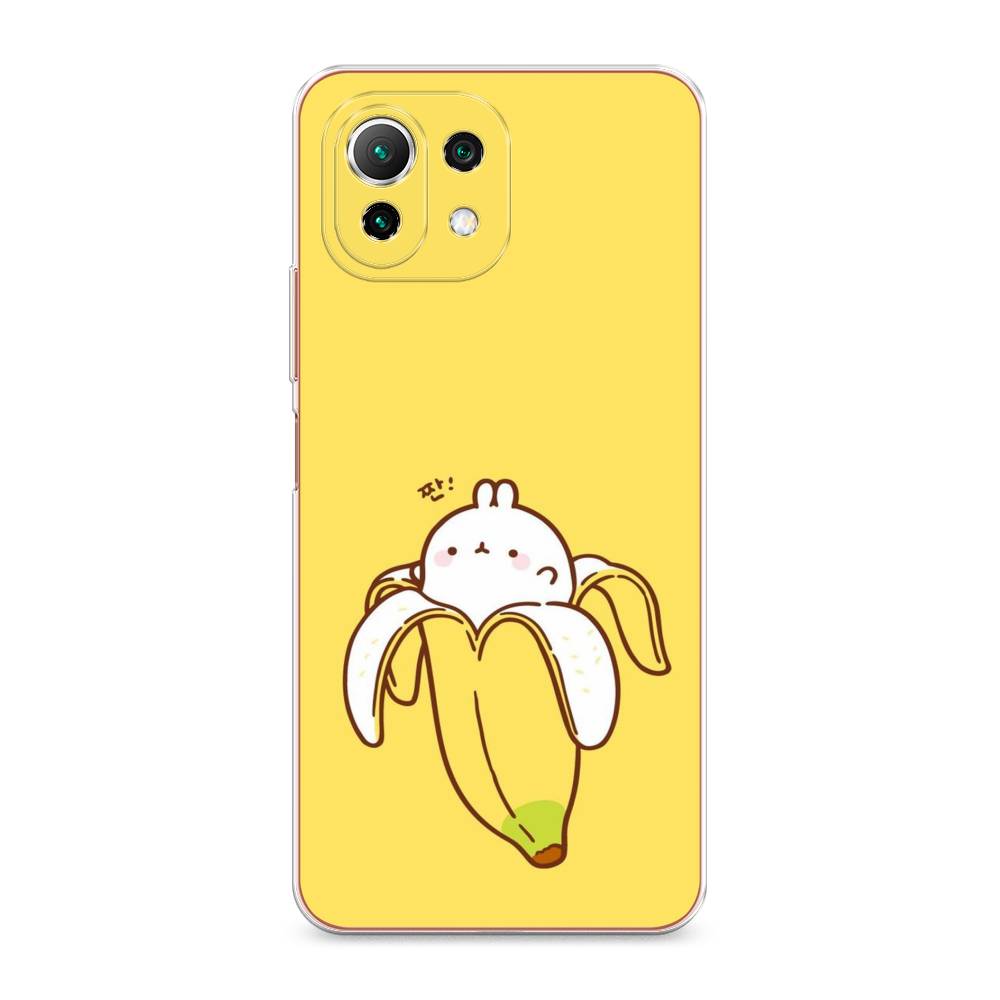 

Чехол Awog на Xiaomi Mi 11 Lite "Зайчик-бананчик", Разноцветный, 310250-2