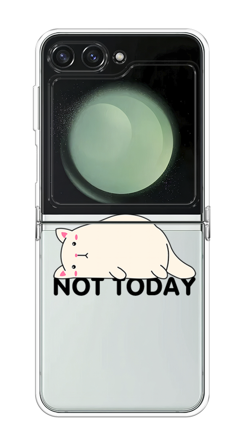 

Чехол на Samsung Galaxy Z Flip 6 "Cat not today", Белый;розовый;черный, 2109750-1