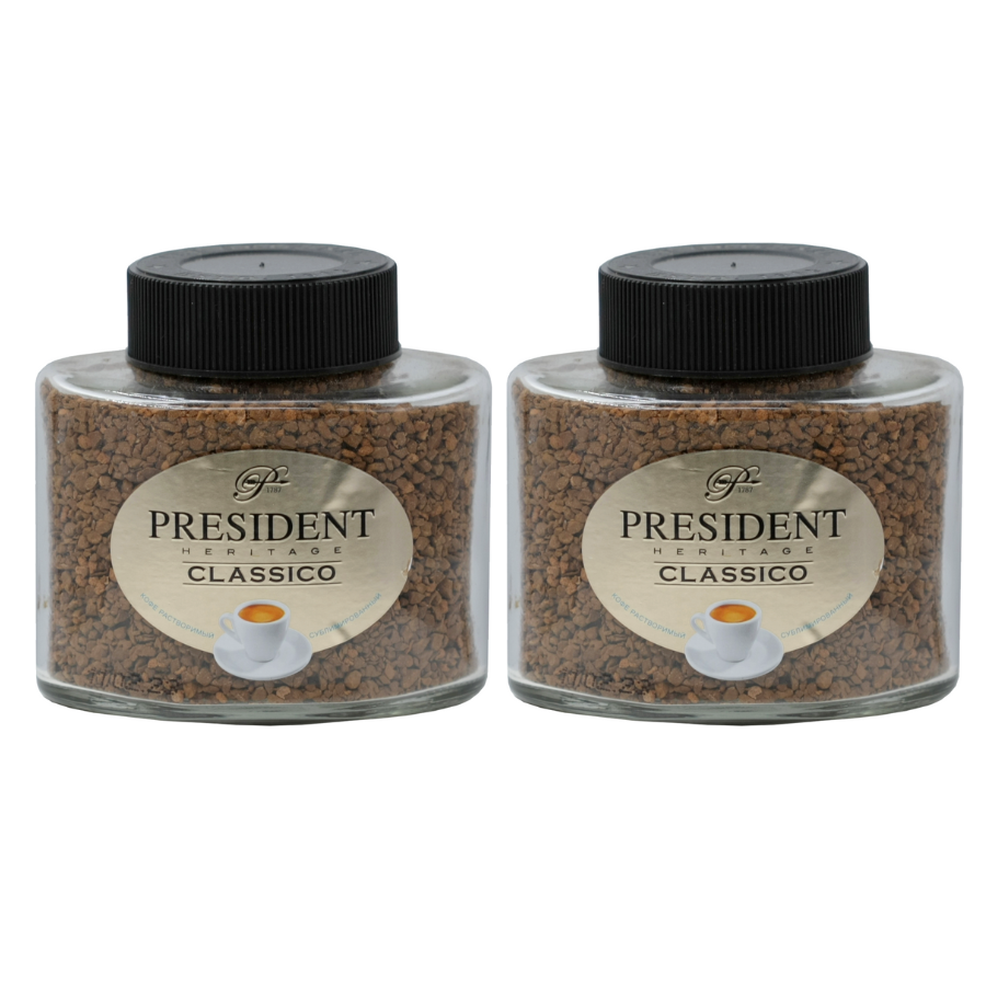 Кофе растворимый PRESIDENT Classico, 90 г х 2 шт