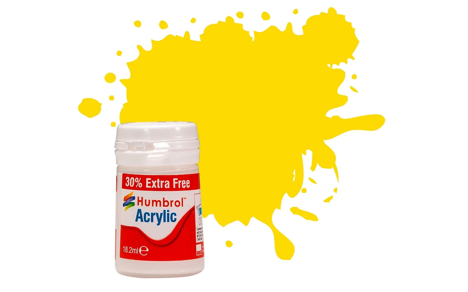 фото Ab0069ep краска акриловая 69 yellow gloss - 14ml acrylic paint - plus 30 humbrol