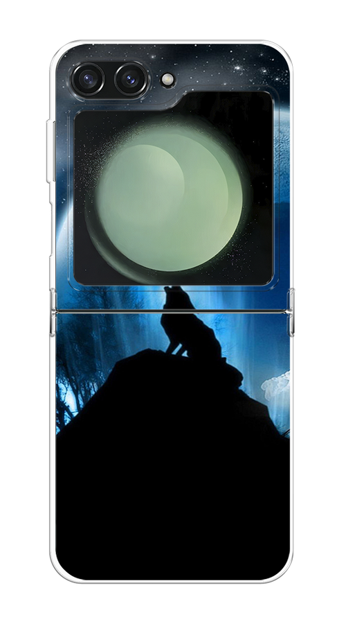 

Чехол на Samsung Galaxy Z Flip 6 "Волк 2", Синий;черный;белый, 2109750-1