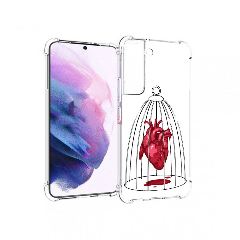 

Чехол MyPads Tocco для Samsung Galaxy S22 сердце в клетке (PT194926.508.597), Прозрачный, Tocco