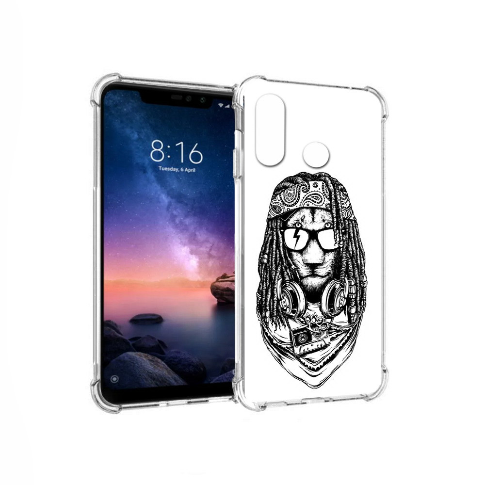 

Чехол MyPads Tocco для Xiaomi Redmi Note 6 дреды льва (PT118671.310.338), Прозрачный, Tocco