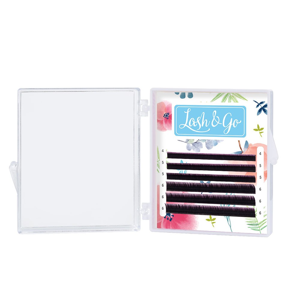 

Черные ресницы Lash&Go Микс 6 линий C 0.07 7-12, Черный
