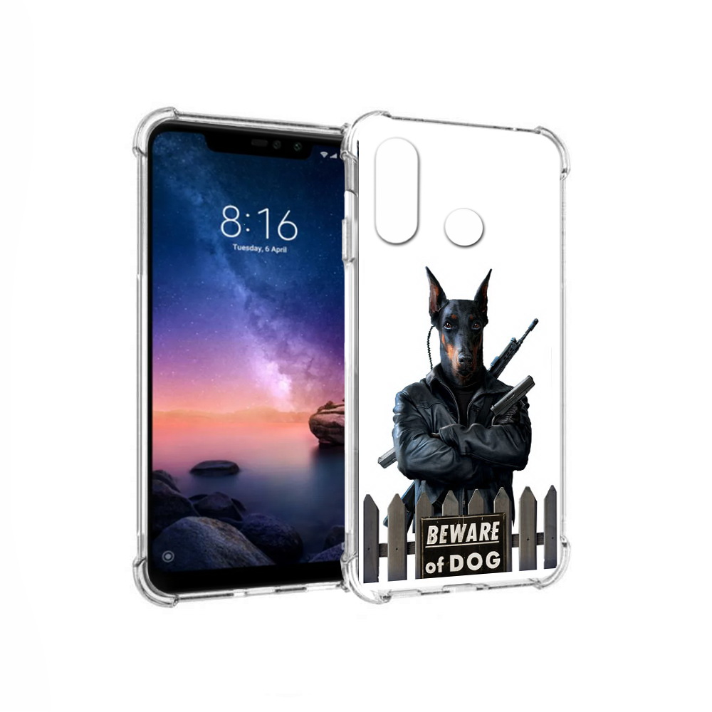 

Чехол MyPads Tocco для Xiaomi Redmi Note 6 доберман (PT118671.310.332), Прозрачный, Tocco